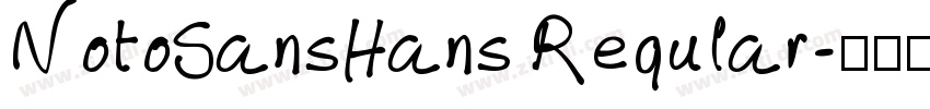 NotoSansHans Reqular字体转换